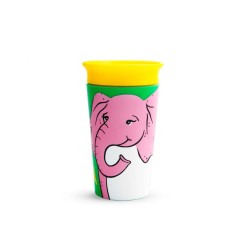 Munchkin Παιδικό Ποτηράκι "Miracle 360° Wildlove Sippy" ELEPHANT από Πλαστικό Ροζ 266ml  51932