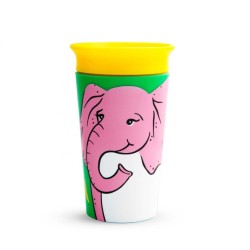 Munchkin Παιδικό Ποτηράκι "Miracle 360° Wildlove Sippy" ELEPHANT από Πλαστικό Ροζ 266ml  51932