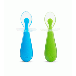 Munchkin Βρεφικό Σετ με Κουτάλια από Σιλικόνη Blue/Green 2τμχ 11220