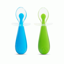 Munchkin Βρεφικό Σετ με Κουτάλια από Σιλικόνη Blue/Green 2τμχ 11220
