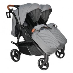 Bebe Stars Καρότσι Διδύμων Double Trouble Grey 7901-186