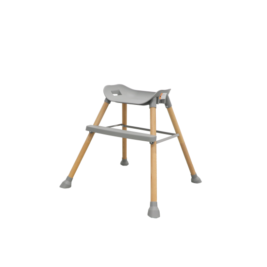 Bbluv Grow Καρεκλάκι Φαγητού 2 in 1 με Ξύλινο Σκελετό & Κάθισμα από Δερματίνη Γκρι  B0179