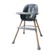 Bbluv Grow Καρεκλάκι Φαγητού 2 in 1 με Ξύλινο Σκελετό & Κάθισμα από Δερματίνη Γκρι  B0179