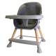 Bbluv Grow Καρεκλάκι Φαγητού 2 in 1 με Ξύλινο Σκελετό & Κάθισμα από Δερματίνη Γκρι  B0179