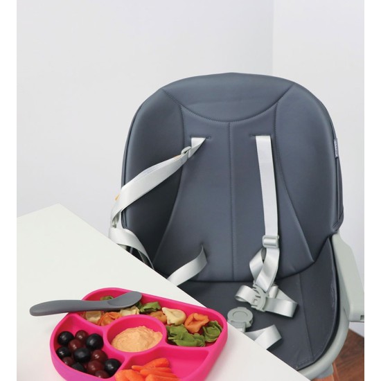 Bbluv Grow Καρεκλάκι Φαγητού 2 in 1 με Ξύλινο Σκελετό & Κάθισμα από Δερματίνη Γκρι  B0179