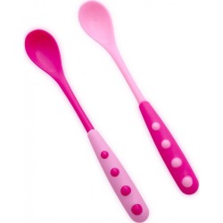 Lorelli Σετ 2τμχ κουταλάκια με μακριά λαβή Pink 1023046