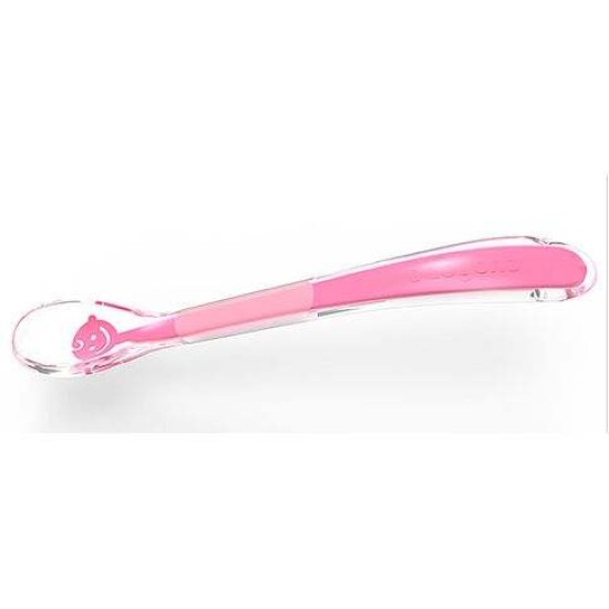 Babyono Βρεφικό Κουτάλι από Σιλικόνη Pink BN1460/02