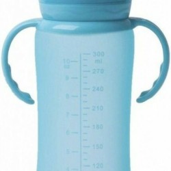 Bo Jungle Thermo Bottle Γυάλινο Μπιμπερό  με Θηλή Σιλικόνης Γαλάζιο 3m+ 240ml B595100