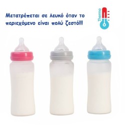 Bo Jungle Thermo Bottle Γυάλινο Μπιμπερό  με Θηλή Σιλικόνης Ροζ 0m+ 150ml B595010