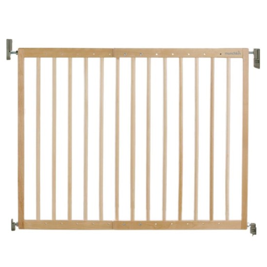 Munchkin Πτυσσόμενη Προστατευτική Πόρτα με Βίδες από Ξύλο σε Μπεζ Χρώμα 106εκ. 11450