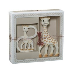 Sophie La Girafe Μασητικό Οδοντοφυΐας από Καουτσούκ Σετ δώρου για 0 m+ 2τμχ S000001