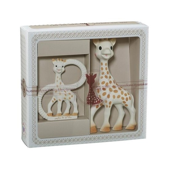 Sophie La Girafe Μασητικό Οδοντοφυΐας από Καουτσούκ Σετ δώρου για 0 m+ 2τμχ S000001