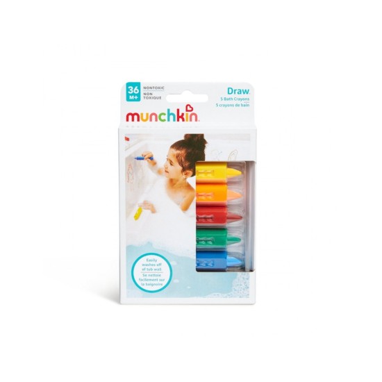 Munchkin Bath Time Crayons Μαρκαδόροι Μπάνιου για 36+ Μηνών 5τμχ 11690