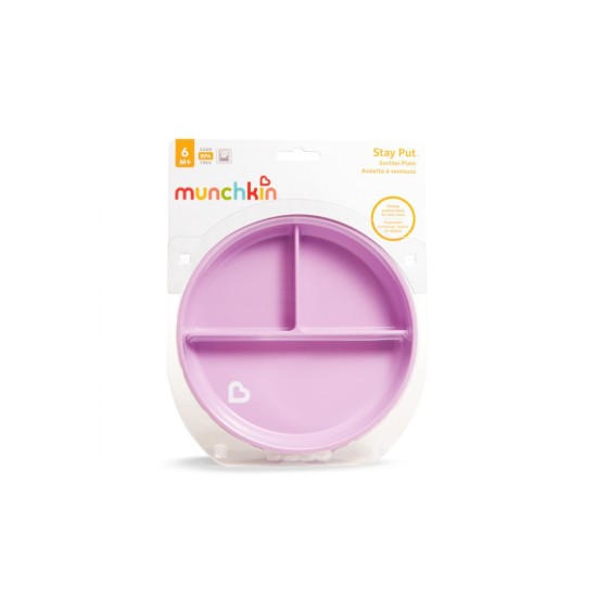 Munchkin Πιάτο Με Βεντούζα Stay Put Μωβ 11213/Purple
