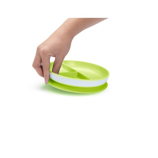 Munchkin Πιάτο Με Βεντούζα Stay Put Light Green 11213/Green