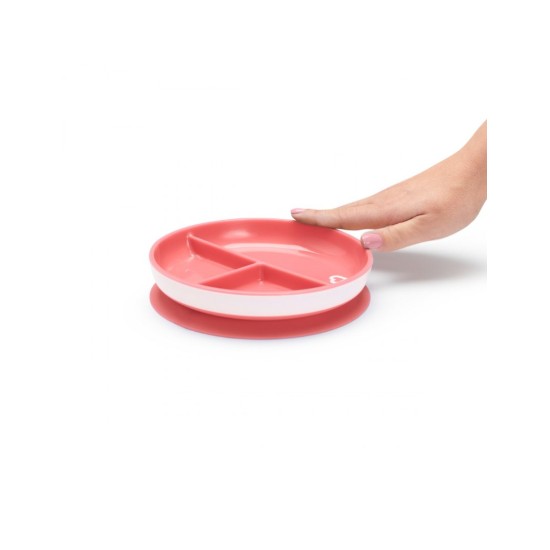 Munchkin Πιάτο Με Βεντούζα Stay Put Salmon 11213/Salmon