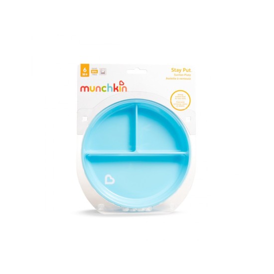 Munchkin Πιάτο Με Βεντούζα Stay Put Μπλε 11213/Blue