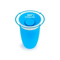Munchkin Παιδικό Ποτηράκι "Miracle 360°" από Πλαστικό Μπλε 296ml για 12m+ 11028