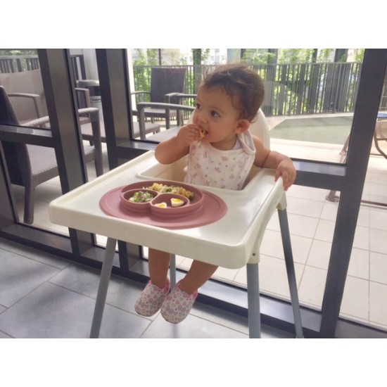 Ezpz Σετ Φαγητού "Tiny 2" από Σιλικόνη Ροζ 3τμχ για 12+ μηνών MFS-B7612U