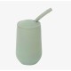 Ezpz Εκπαιδευτικό Παιδικό Ποτηράκι "Happy Cup" από Σιλικόνη+ καλαμάκι Πράσινο για 24m+ HC-S5655U