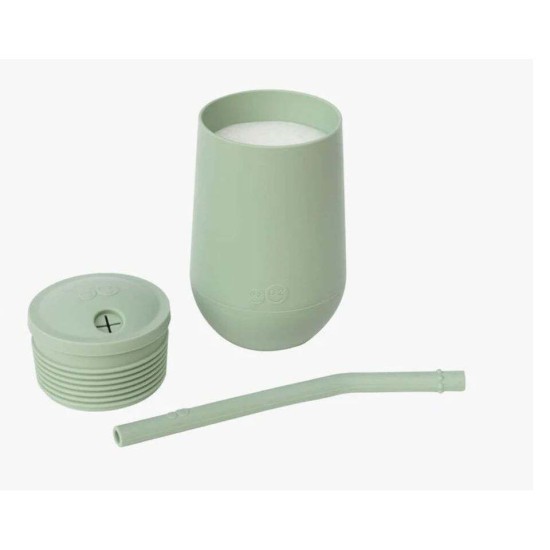 Ezpz Εκπαιδευτικό Παιδικό Ποτηράκι "Happy Cup" από Σιλικόνη+ καλαμάκι Πράσινο για 24m+ HC-S5655U
