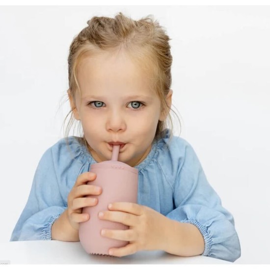 Ezpz Παιδικό Ποτηράκι "Happy Cup" από Σιλικόνη Ροζ για 24m+ HC-B7612U