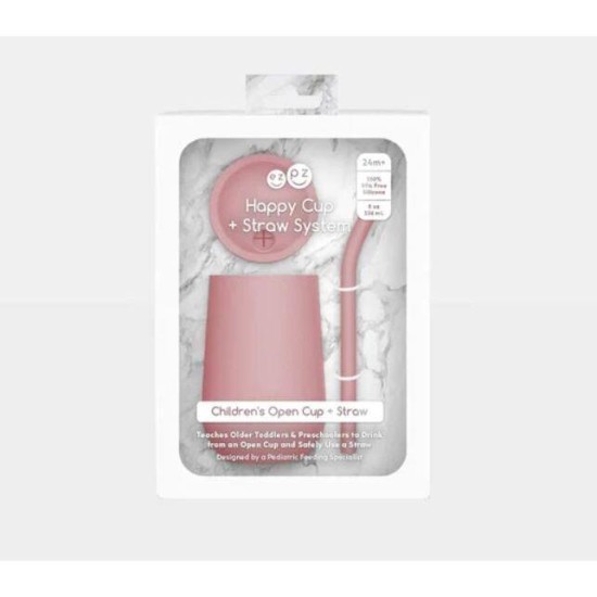 Ezpz Παιδικό Ποτηράκι "Happy Cup" από Σιλικόνη Ροζ για 24m+ HC-B7612U