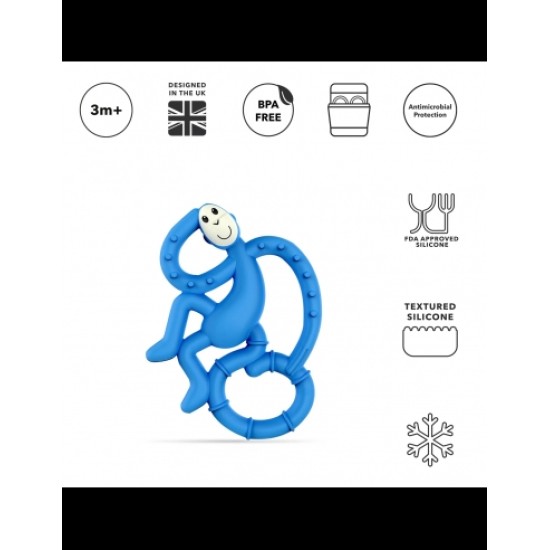 Matchstick Monkey Μασητικό Οδοντοφυΐας "Dancing Monkey" από Καουτσούκ Blue 240302