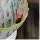 Bumkins Αδιάβροχη Ποδιά Πλαστική με Αυτοκόλλητο Junior Bib με Τσέπη & Κοντά Μανίκια Cacti 1-3 ετών 3308111