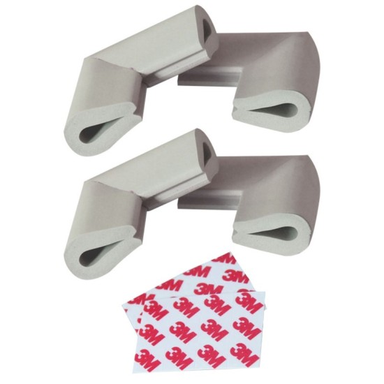 Sipo Αφρώδη Προστατευτικά Γωνιών U-Shape Για Γυάλινες Επιφάνειες 4τμχ Γκρι T23UE