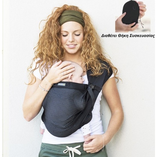 Mini Monkey Μάρσιπος-Sling Ελαφρύς και αδιάβροχος- Black MKY_00000200