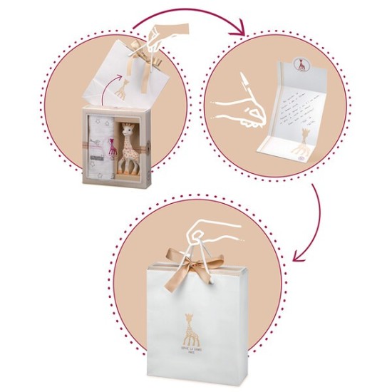 Sophie La Girafe Πακέτο Προσφοράς My First Gift Set 0m+ , 1 Τεμάχιο Παιχνίδι Οδοντοφυΐας Καμηλοπάρδαλη από Καουτσούκ & Πανάκι Παρηγοριάς S000003