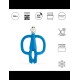 Matchstick Monkey MM TEETHING TOY Μασητικό Οδοντοφυΐας "Monkey" BLUE  240102