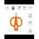 Matchstick Monkey MM TEETHING TOY Μασητικό Οδοντοφυΐας "Monkey"ORANGE 240105