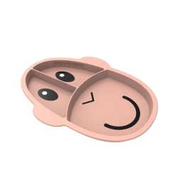 Matchstick Monkey Παιδικό Πιάτο Φαγητού από Σιλικόνη Dusty Pink 24132