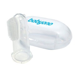 BabyOno Δαχτυλική οδοντόβουρτσα για 0m+ Διάφανη BN723/01