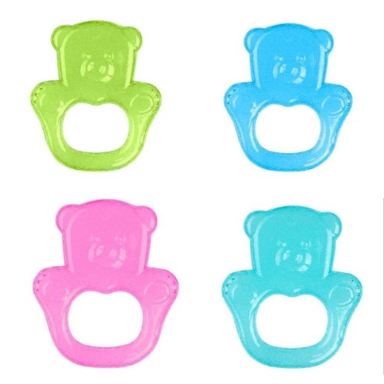 Babyono Μασητικός Κρίκος Οδοντοφυΐας Αρκουδάκι με Gel από Σιλικόνη για 3 m+ Πράσινο BN1013