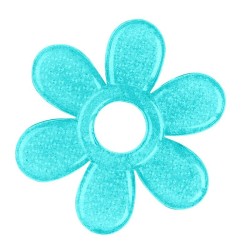 Babyono Μασητικός Κρίκος Οδοντοφυΐας Λουλούδι με Gel από Σιλικόνη για 3 m+ Τυρκουαζ BN1060