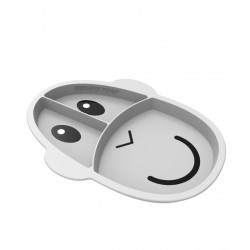 Matchstick Monkey Παιδικό Πιάτο Φαγητού από Σιλικόνη Cool Grey 24133