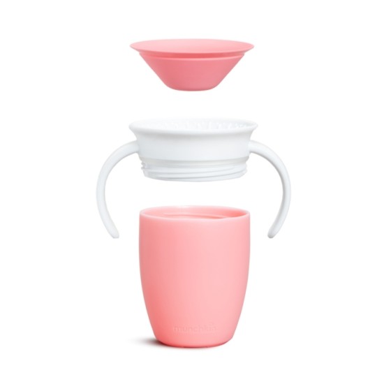 Munchkin Παιδικό Ποτηράκι "Miracle 360°" από Πλαστικό light Pink 207ml 12272/light Pink