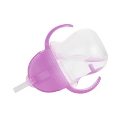 Munchkin Παιδικό Ποτηράκι με Καλαμάκι Tip & Sip Cup Λιλά 207ml 90143/Λιλά