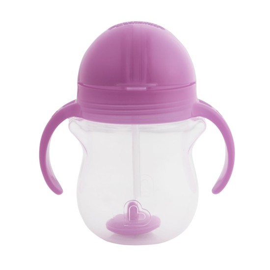 Munchkin Παιδικό Ποτηράκι με Καλαμάκι Tip & Sip Cup Λιλά 207ml 90143/Λιλά