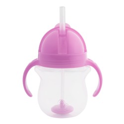 Munchkin Παιδικό Ποτηράκι με Καλαμάκι Tip & Sip Cup Λιλά 207ml 90143/Λιλά