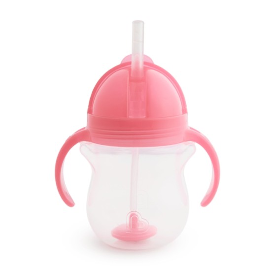 Munchkin Παιδικό Ποτηράκι με Καλαμάκι Tip & Sip Cup light Pink 207ml 12482/light Pink