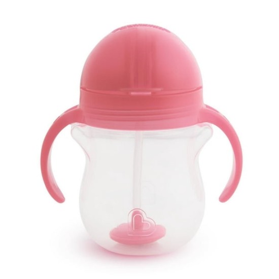 Munchkin Παιδικό Ποτηράκι με Καλαμάκι Tip & Sip Cup light Pink 207ml 12482/light Pink