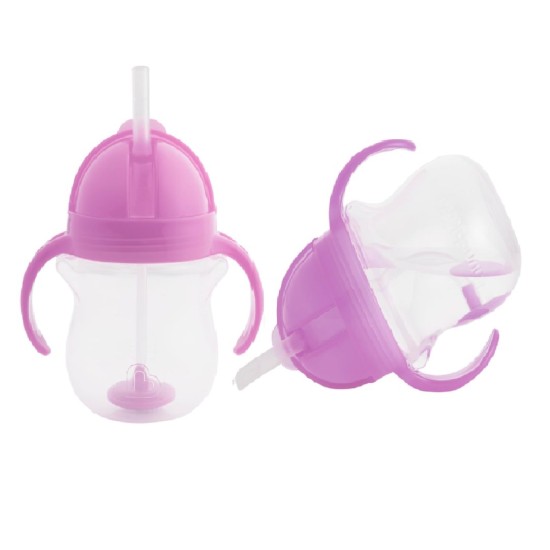 Munchkin Παιδικό Ποτηράκι με Καλαμάκι Tip & Sip Cup Λιλά 207ml 90143/Λιλά