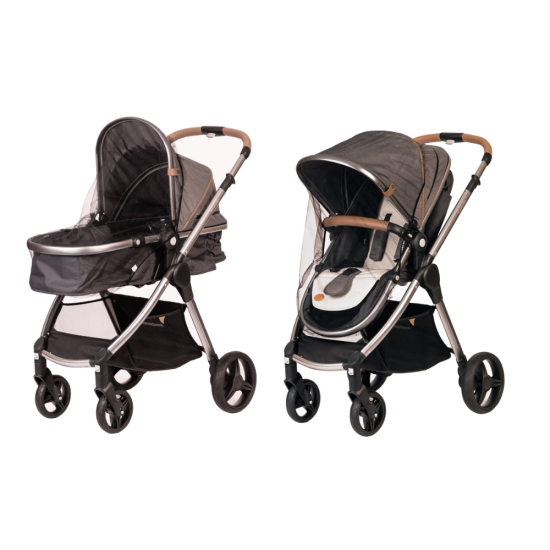 Babyono Κουνουπιέρα Καροτσιού από Τούλι Μαύρη BN072/01