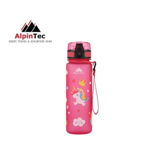 AlpinTec Πλαστικό Παγούρι Unicorn Pink 500ml C-500PK-UN