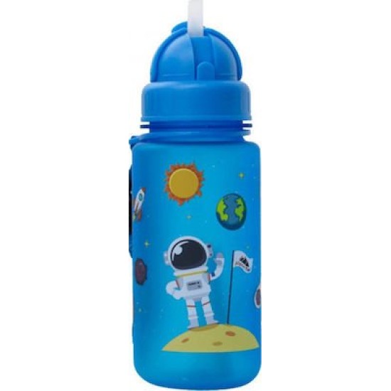 AlpinTec Πλαστικό Παγούρι με καλαμάκι Space Blue 400ml C-400BE-SPC 