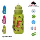 AlpinTec Πλαστικό Παγούρι με καλαμάκι  Dino Green 400ml C-400GN-DIN 